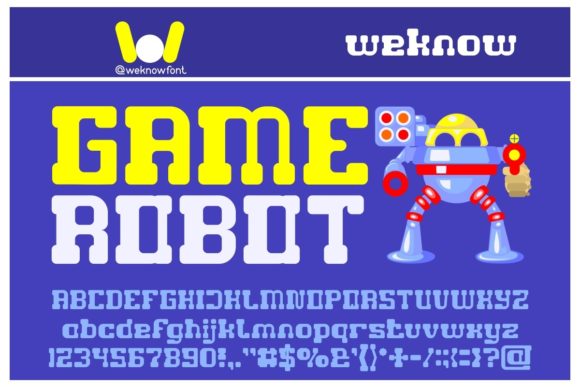 Game Robot: The Futuristic Display Font for Bold Designs