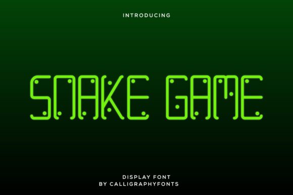 Snake Game: A Cool, Techno Display Font for Modern Creations