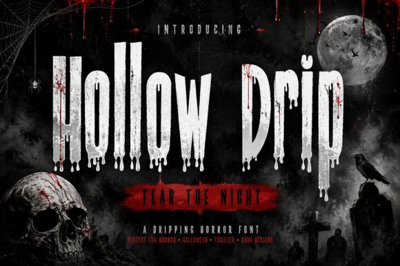Unleash Cinematic Dread with Hollow Drip Typography