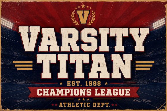 Varsity Titan: Capturing Athletic Spirit in Every Letter