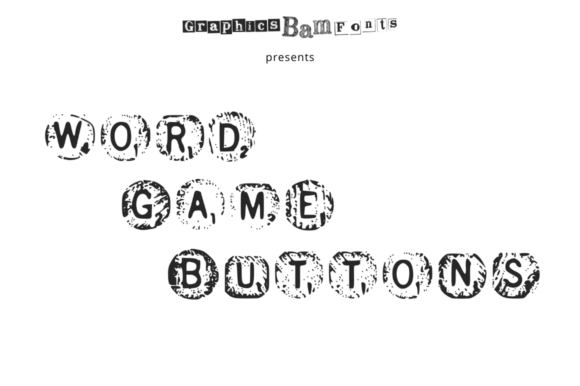 Word Game Buttons: A Vintage Font for Modern Projects